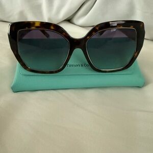 Tiffany & Co. Tortoise and Blue Gradient Sunglasses